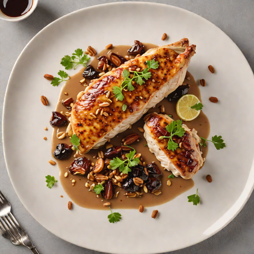 Pan-Seared Chicken with Spiced Date and Walnut Sauce