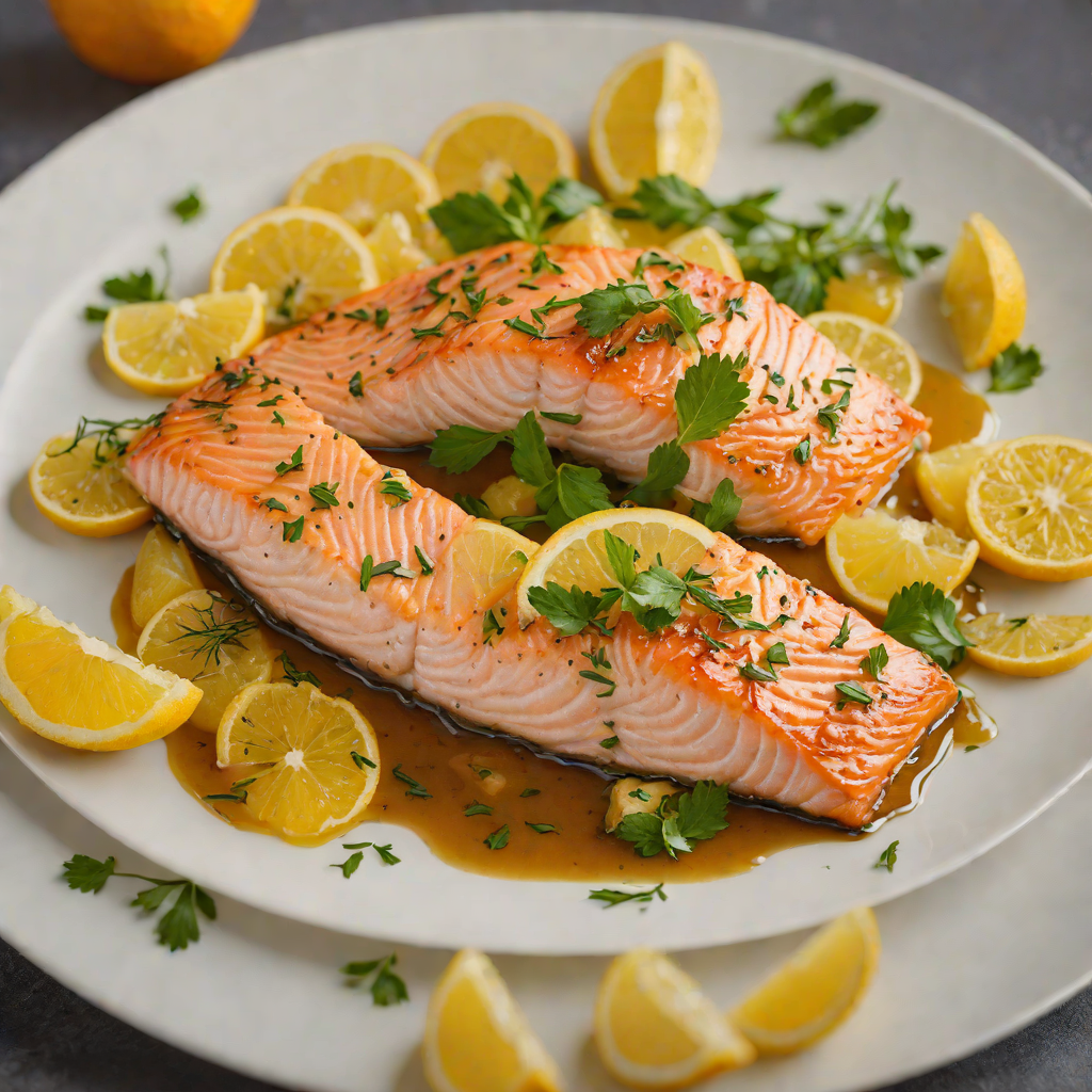 Oven-Roasted Salmon with Citrus and Herb Glaze