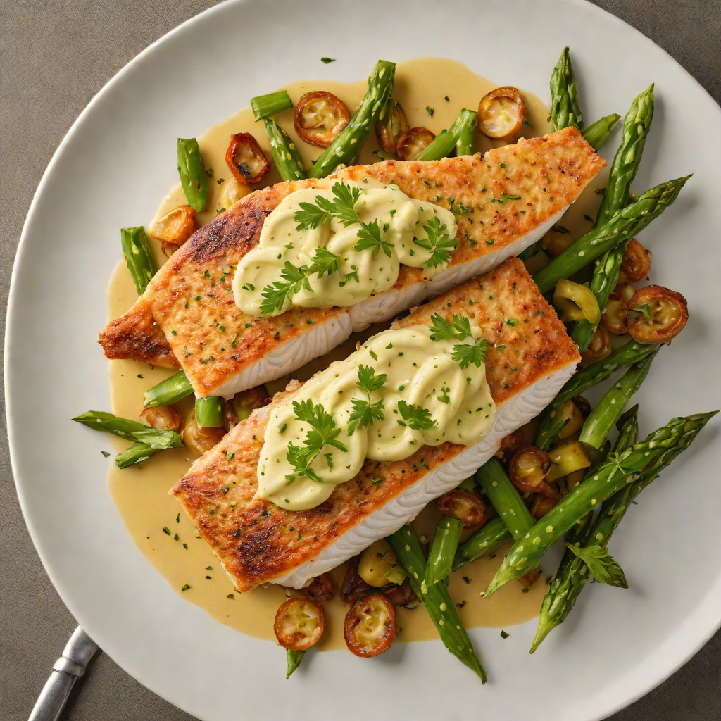 Pan-Seared Catfish with Spicy Remoulade and Pickled Okra