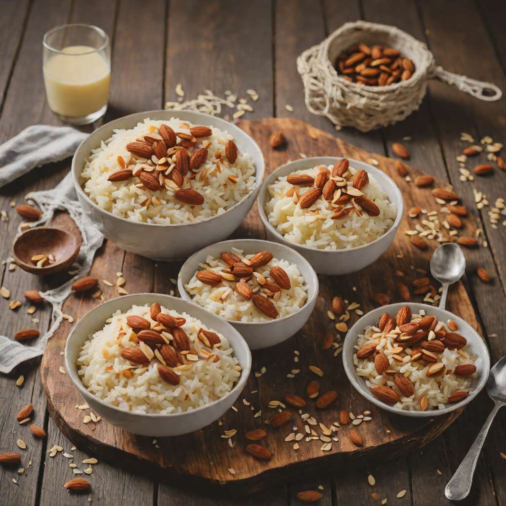 Half-Cup Coconut Rice Pudding with Toasted Almonds