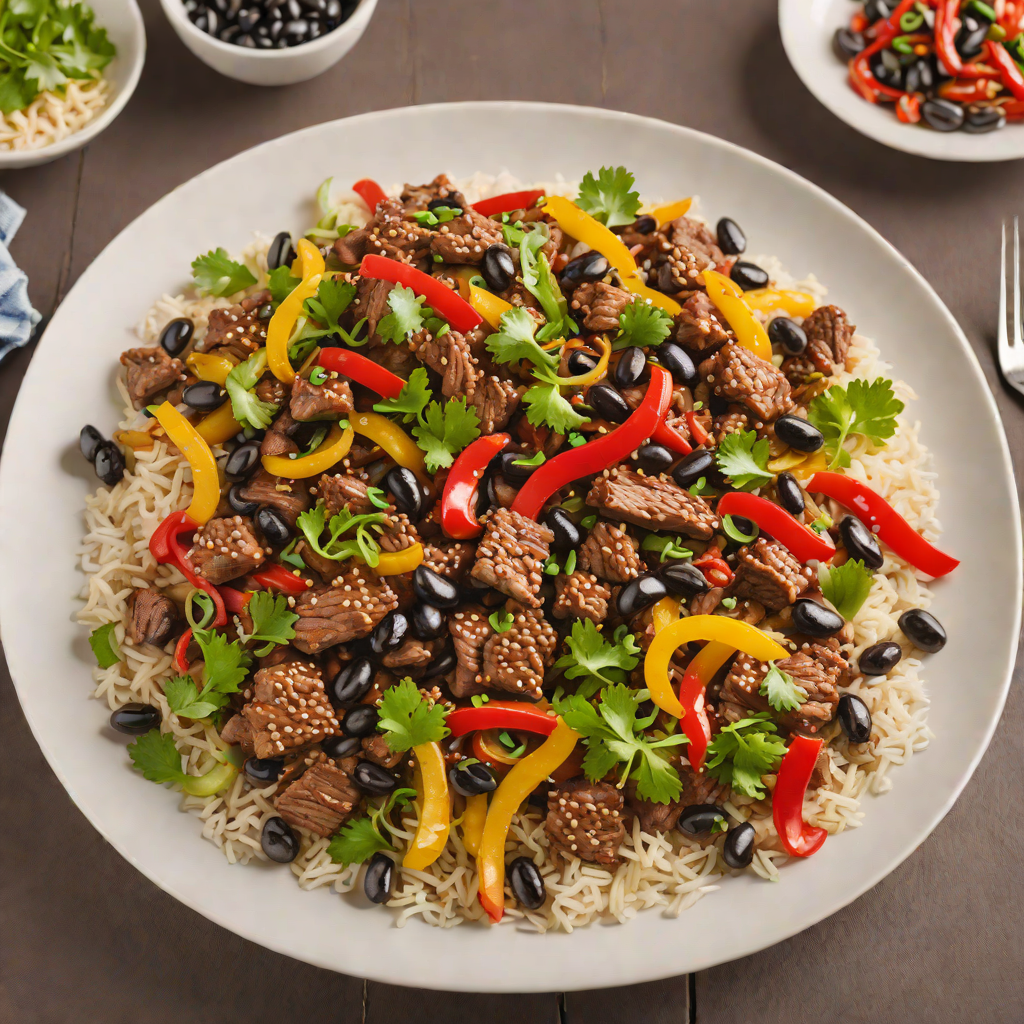 Half-Half Spicy Beef and Black Bean Stir Fry