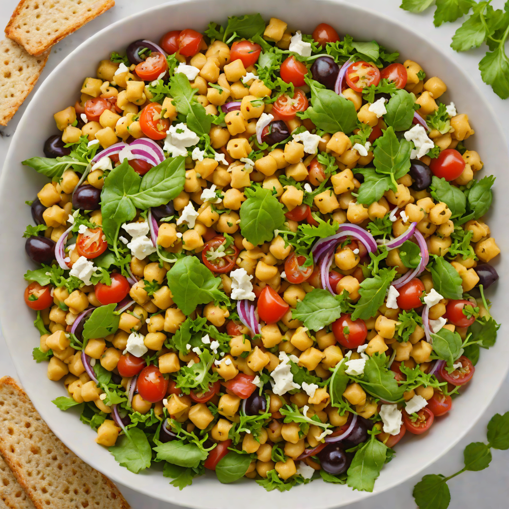 Mega Millions Layered Mediterranean Chickpea Salad