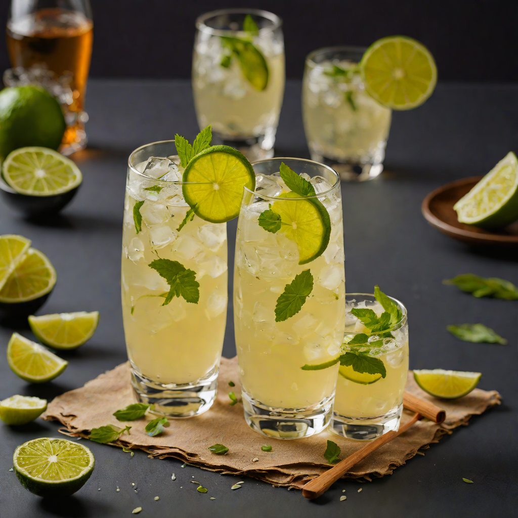 Ginger-Lime Fizz with Green Tea