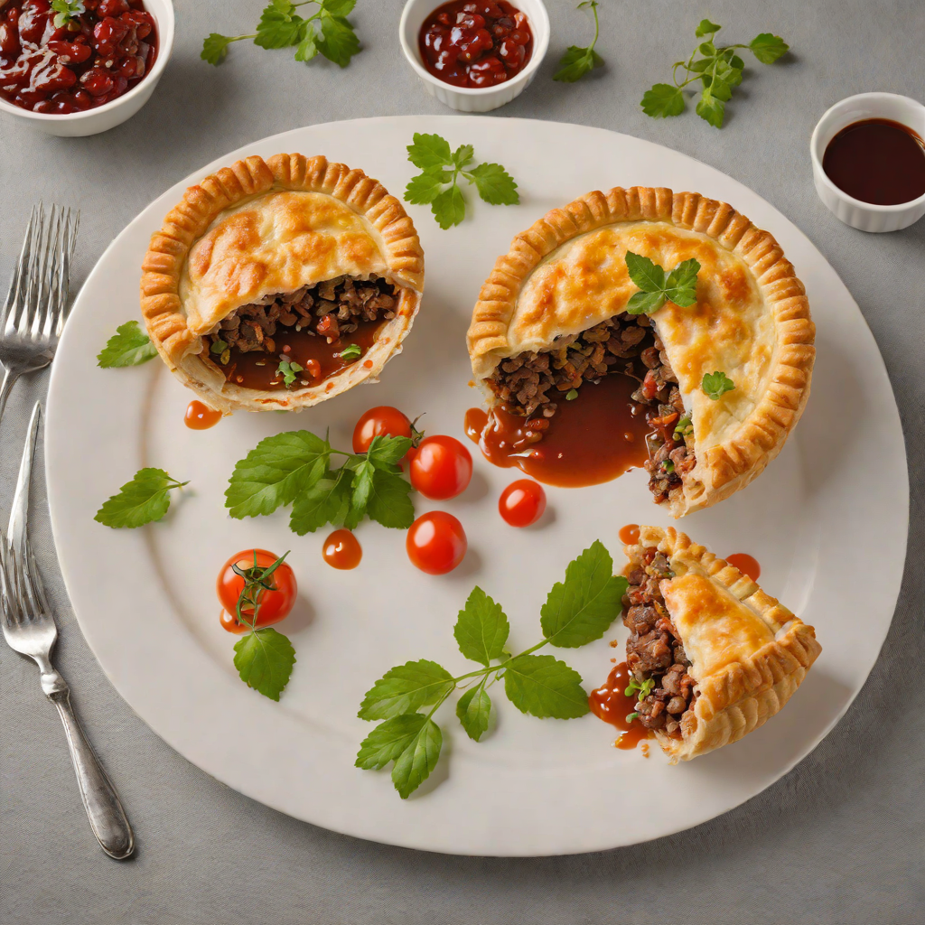 Beef and Kangaroo Meat Pie with Bush Tomato Chutney