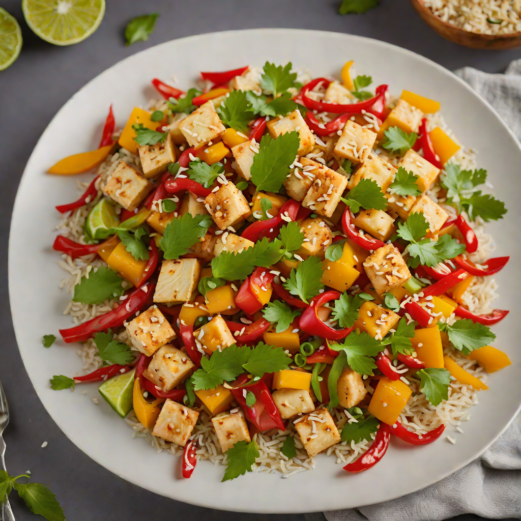 Coconut-Lime Tofu Stir Fry with Bell Peppers