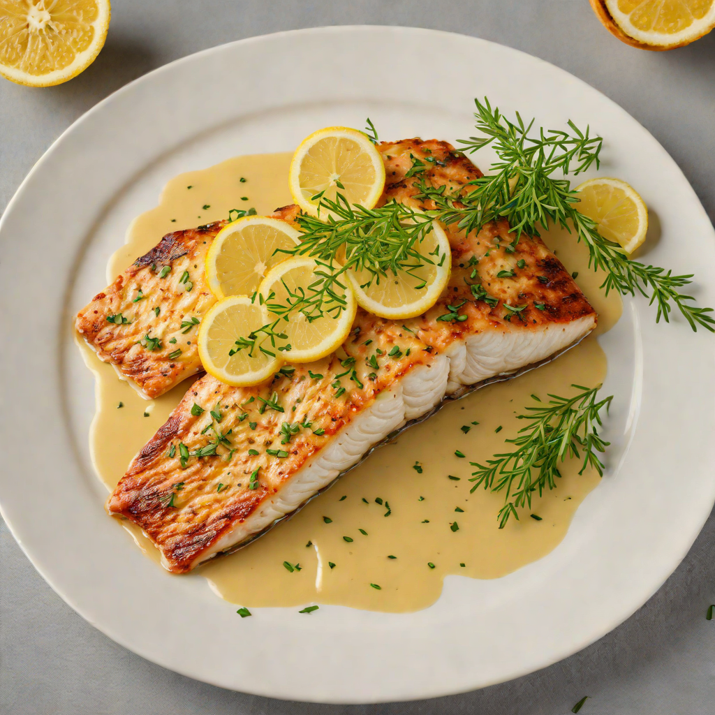 Pan-Seared Catfish with Garlic Butter and Lemon-Thyme Sauce