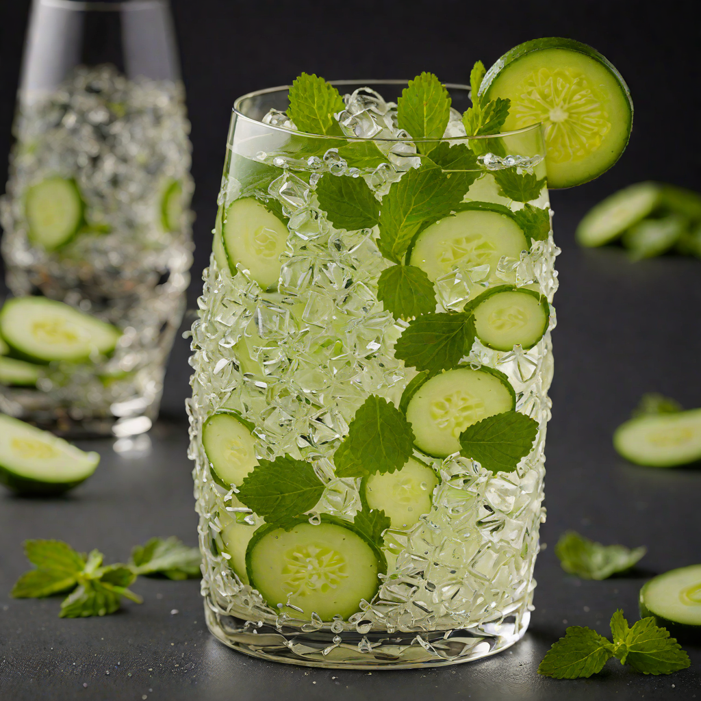 Cucumber-Mint Gin Highball with Tonic Water