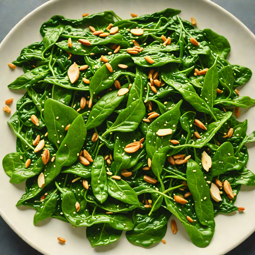 Quick Sautéed Garlic Spinach with Toasted Sesame