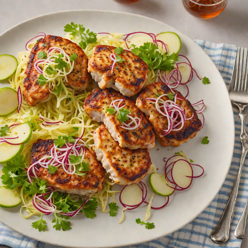 Pan-Fried Pork Cutlets with Apple Cabbage Slaw