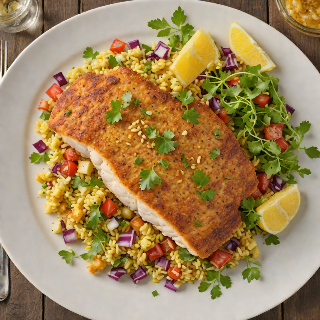Pan-Seared Catfish with Southern Cornbread Salad