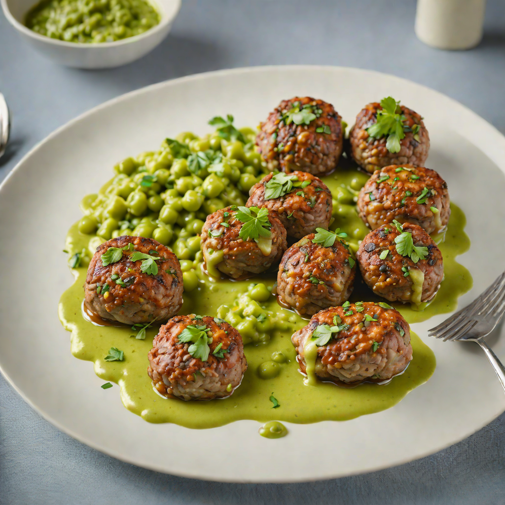 Slow-Cooked Lamb Rissoles with Minted Pea Mash