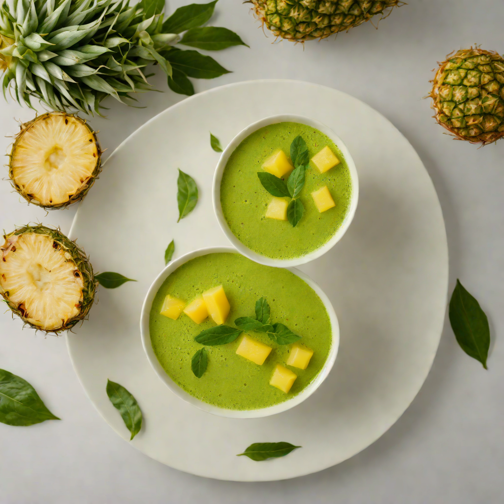 Tropical Pineapple Matcha Fizz