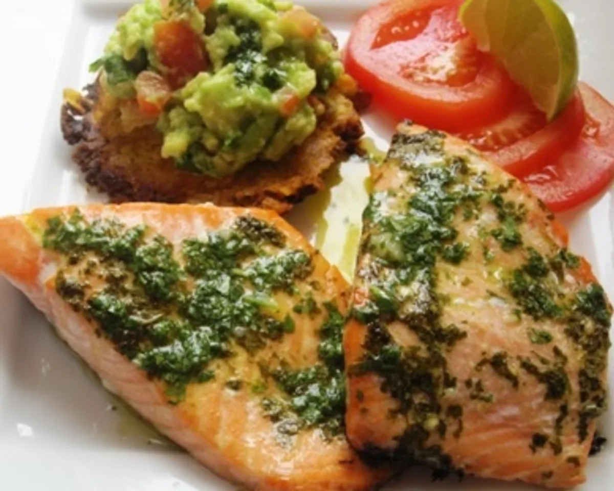 Tamarind-Glazed Salmon with Lime-Cilantro Relish