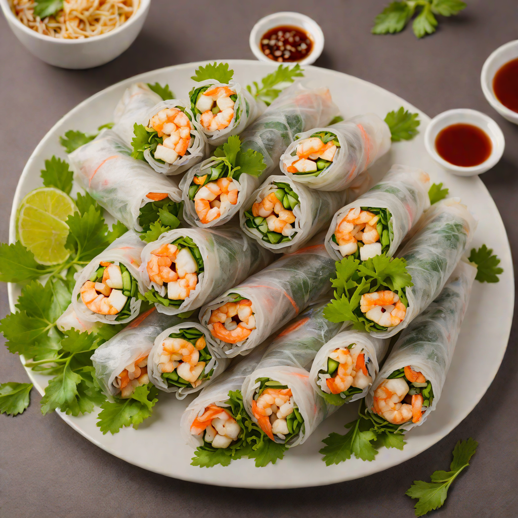 Goi Cuon Fresh Spring Rolls with Shrimp and Herbs