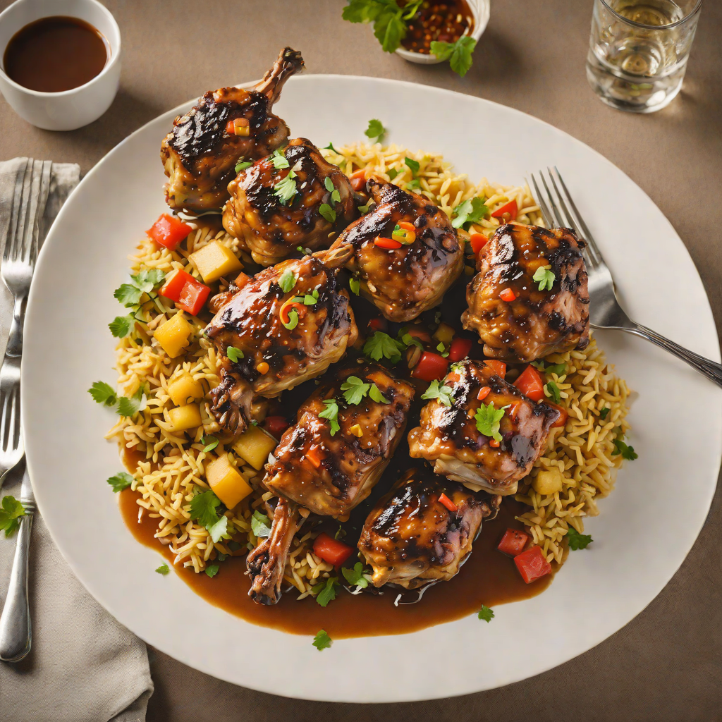 Spiced Rum-Braised Caribbean Jerk Chicken Thighs