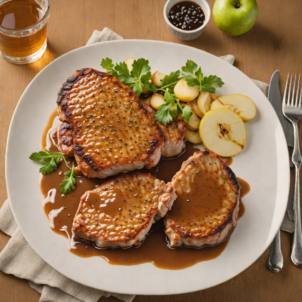 Pan-Seared Pork Chops with Obsolete Apple Cider Reduction