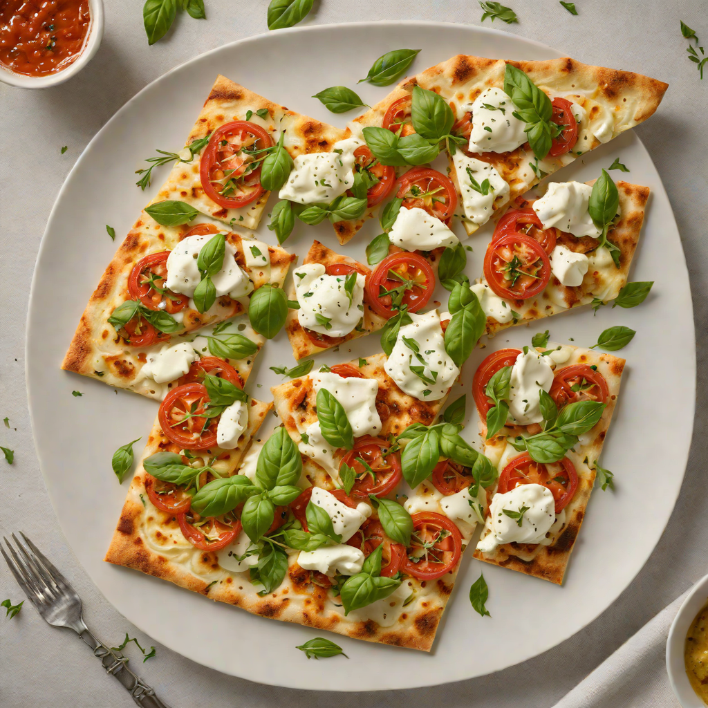 Herb-Roasted Tomato and Mozzarella Flatbread