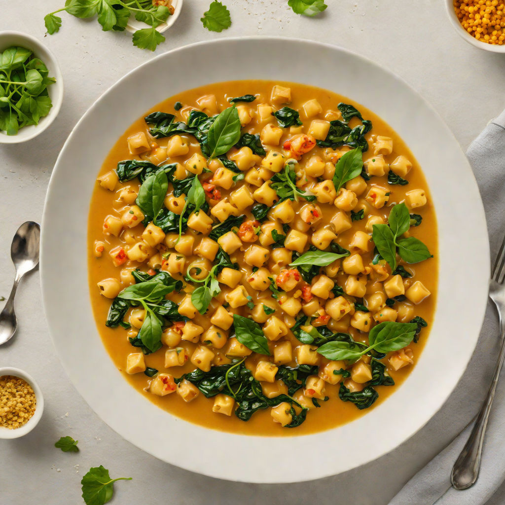Saffron-Infused Chickpea and Spinach Stew