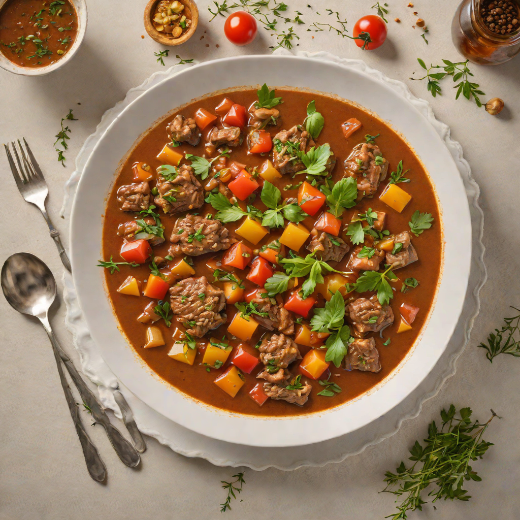 Slow-Simmered Greek Lamb Stew with Tomato and Aromatic Herbs
