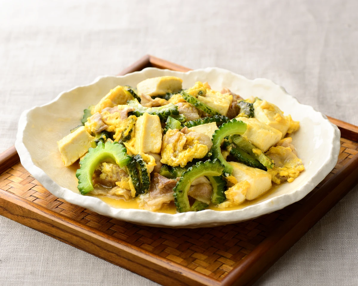Goya Stir-Fry with Tofu and Eggs