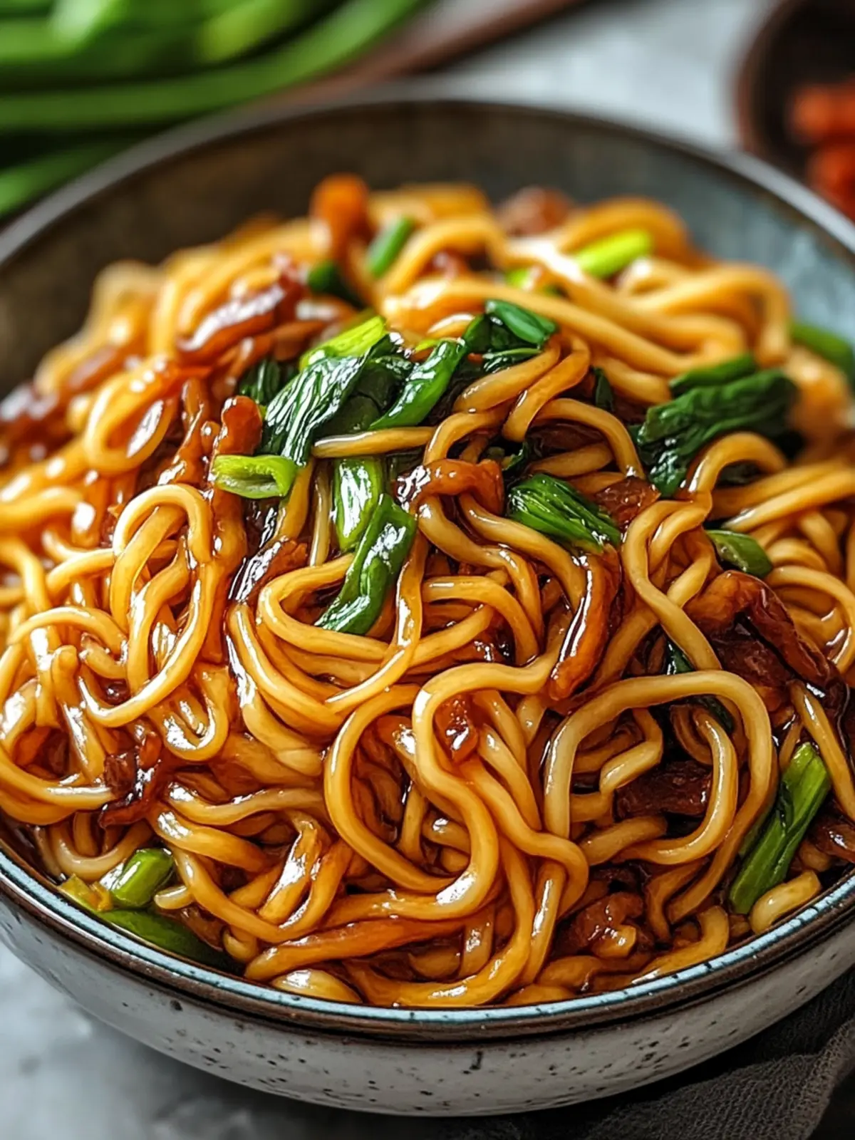 Shanghai Stir-Fried Noodles with Soy and Scallions