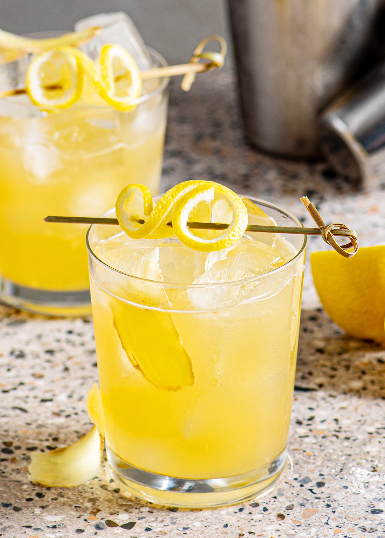 Honey Ginger Penicillin Whiskey Cocktail