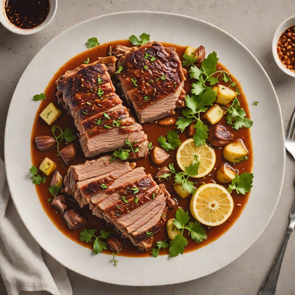 Slow-Cooked Pork Shoulder with Garlic and Paprika