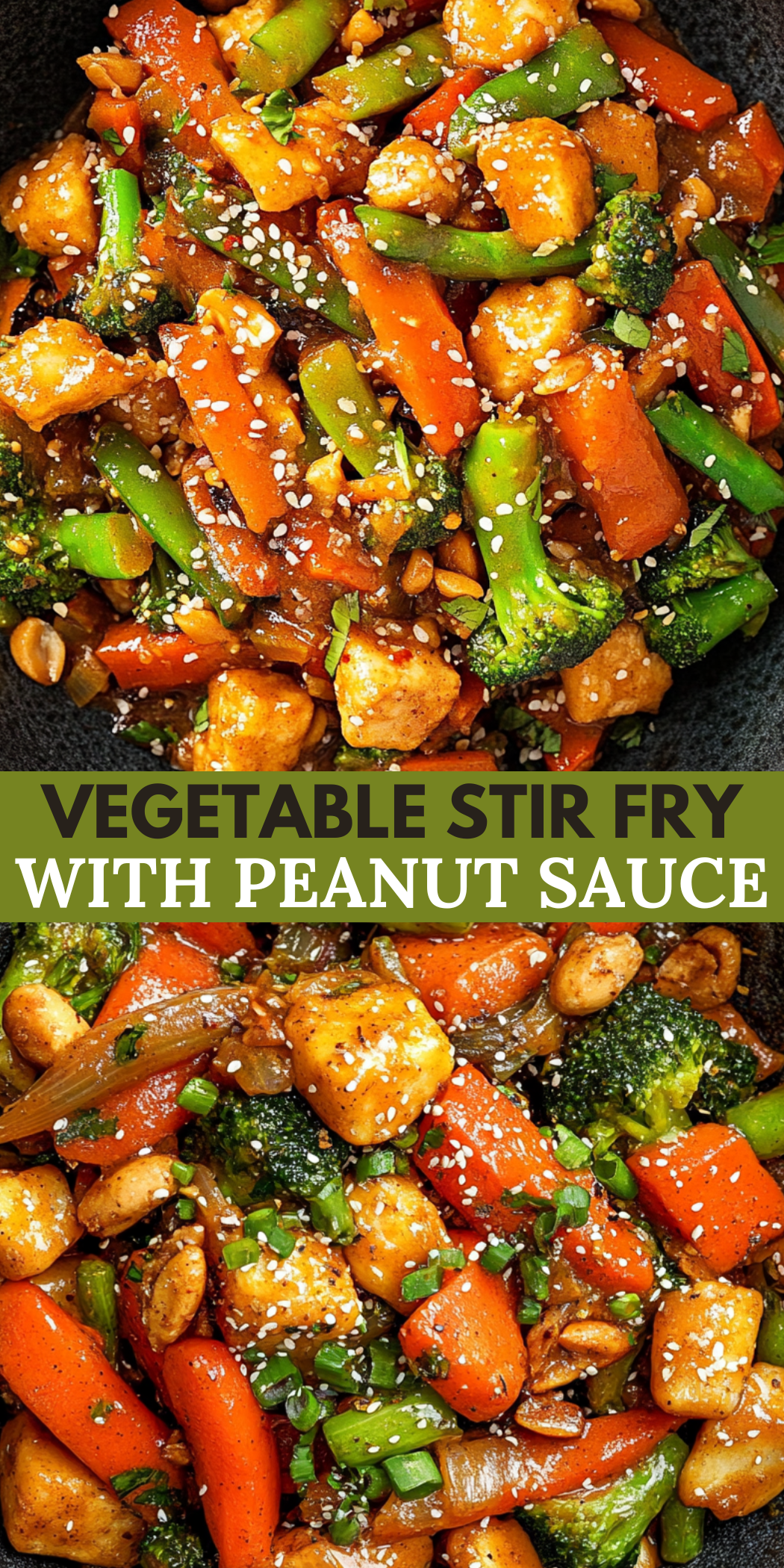 Vegetable Stir-Fry with Peanut Ginger Sauce