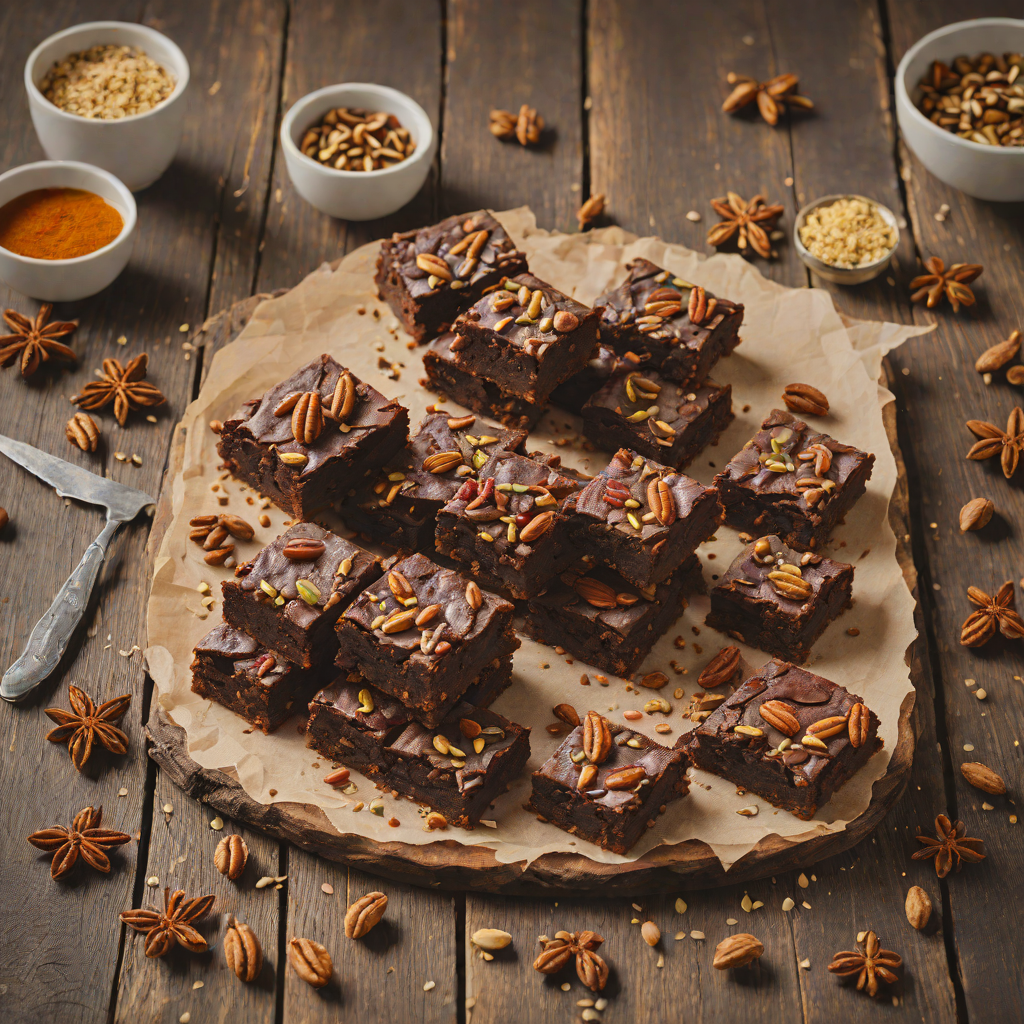 Date and Walnut Brownie Squares with Syrian Spices