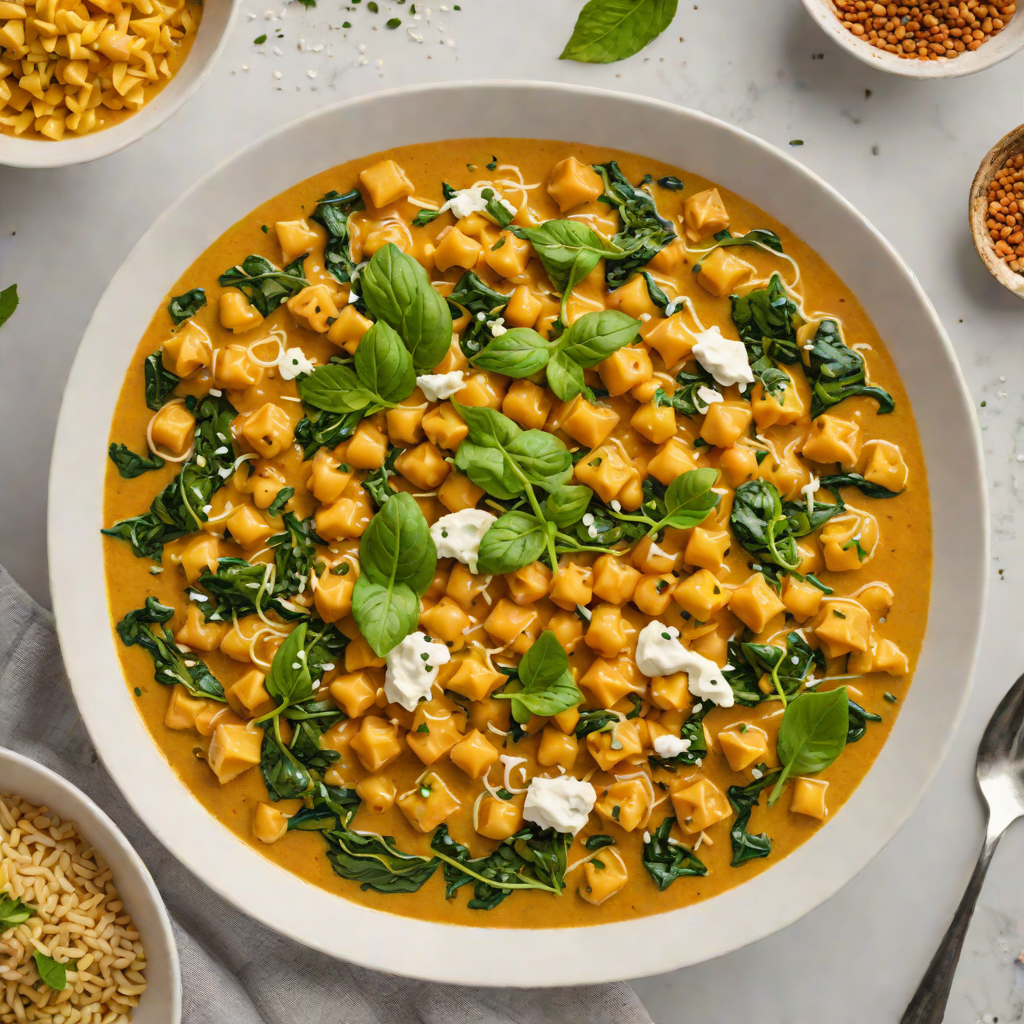 One-Pot Chickpea and Greek Yogurt Curry with Spinach