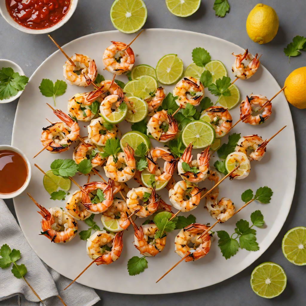 Citrus-Marinated Grilled Shrimp Skewers with Chili-Lime Drizzle