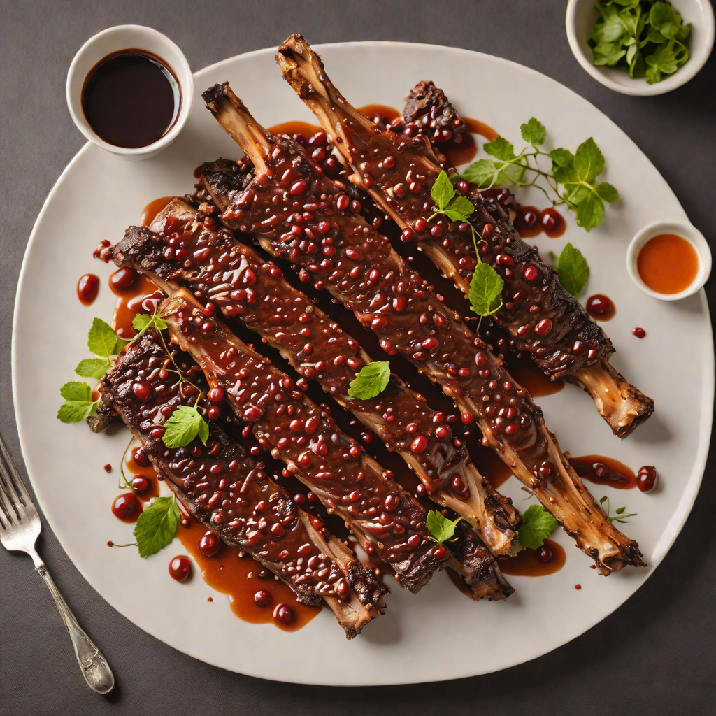 Smoked Lamb Ribs with Tasmanian Pepperberry Glaze
