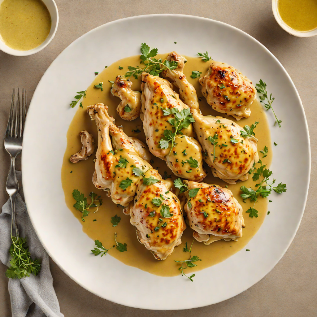 Silky Butter Yellow Chicken with Golden Herb Sauce
