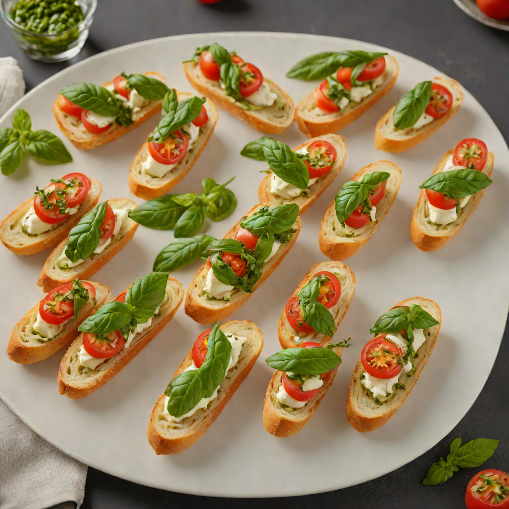 Caprese-Stuffed Mini Baguettes with Basil Pesto