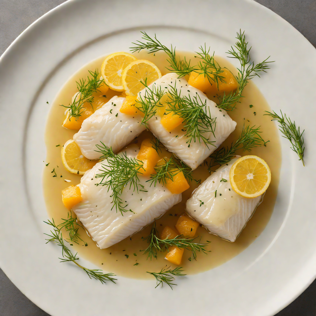 North Atlantic Cod Poached in Citrus and Dill Broth