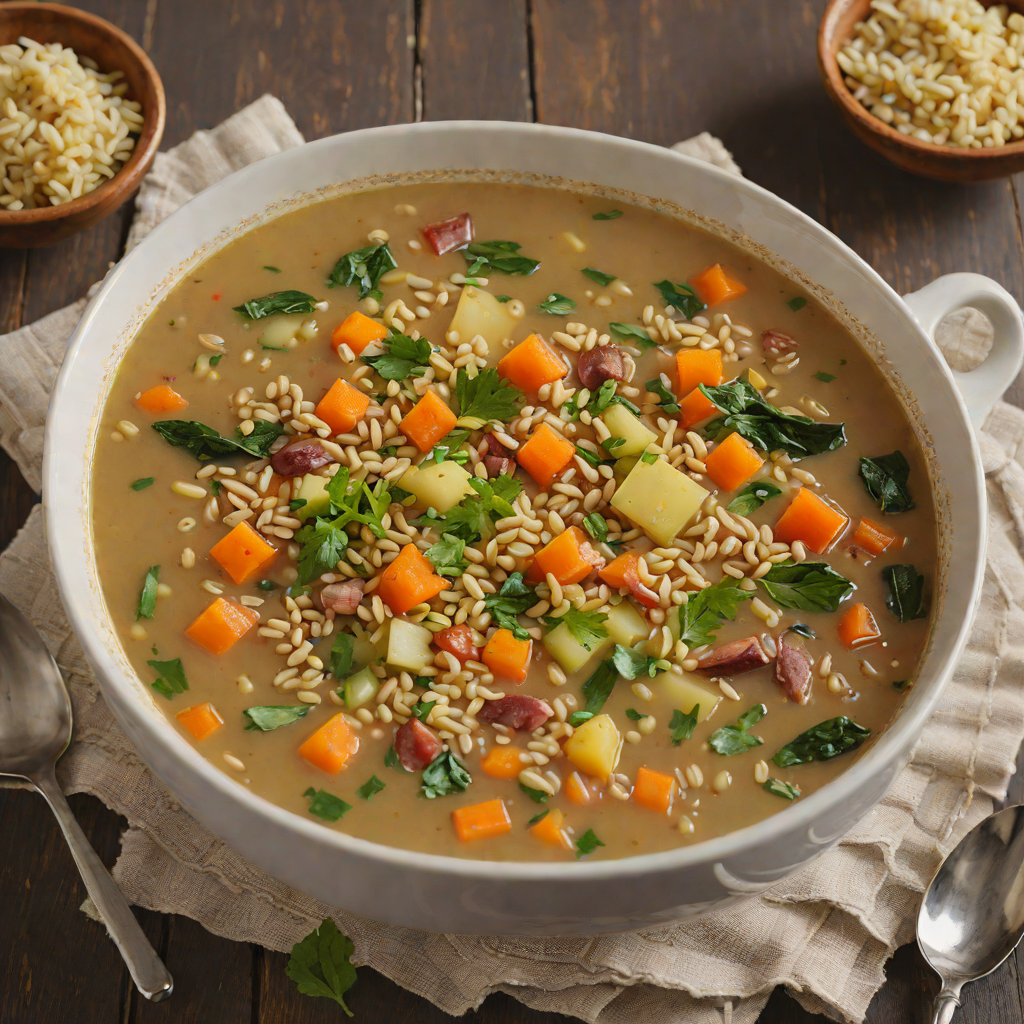 Northern-Style Winter Vegetable and Barley Soup