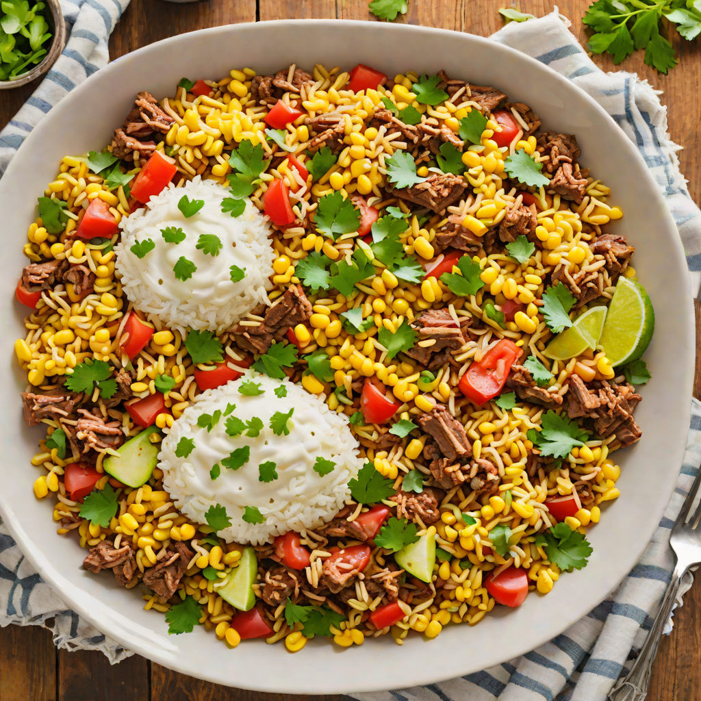 One-Pot Mexican Beef and Rice Skillet with Chipotle and Corn