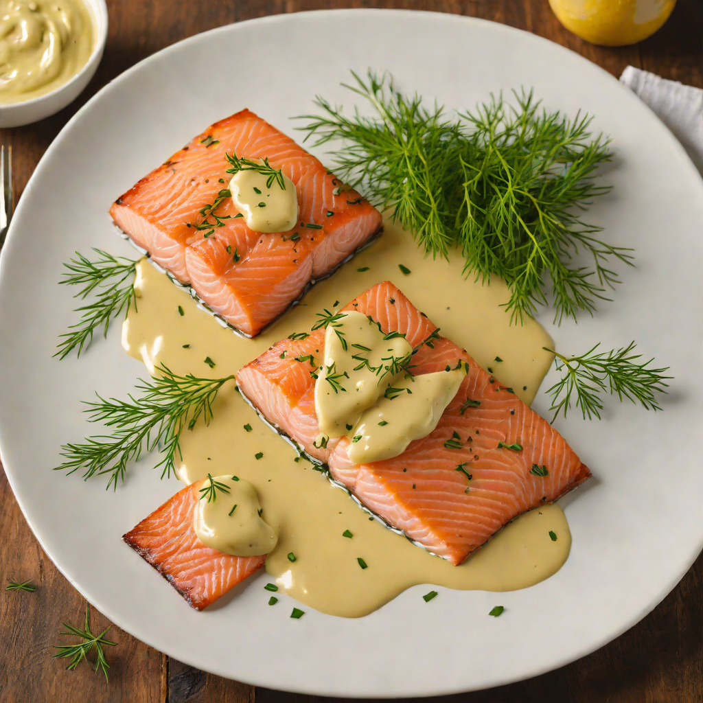 Applewood-Smoked Salmon with Mustard-Dill Sauce