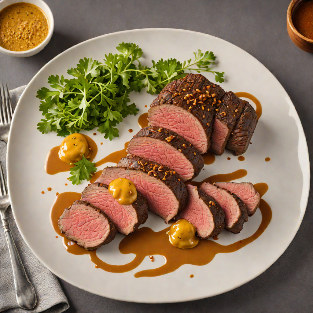 Northern Spice-Rubbed Beef Tenderloin with Maple-Mustard Glaze