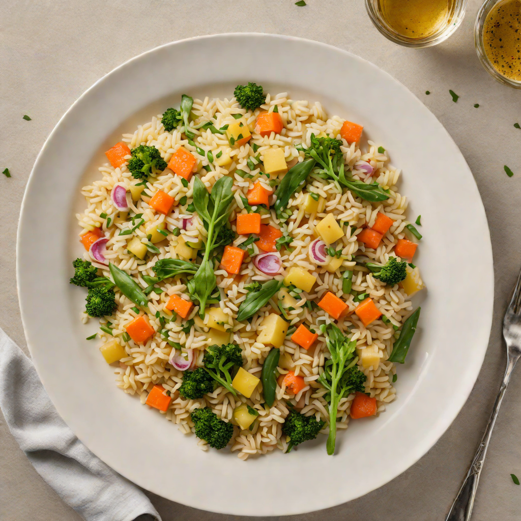 Herb-Infused Bone Broth Risotto with Parmesan and Spring Vegetables
