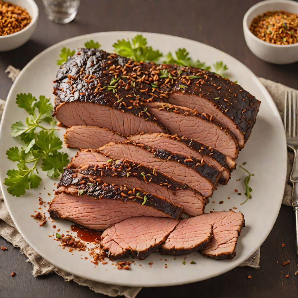 Slow-Smoked Beef Brisket with House-Made Dry Rub