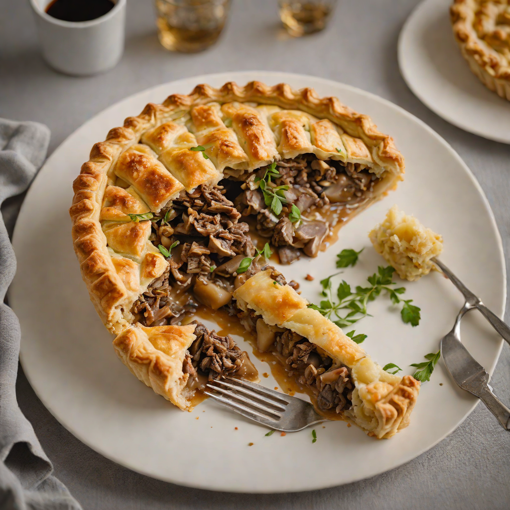 Slow-Cooked Beef and Mushroom Pie with Golden Pastry Crust
