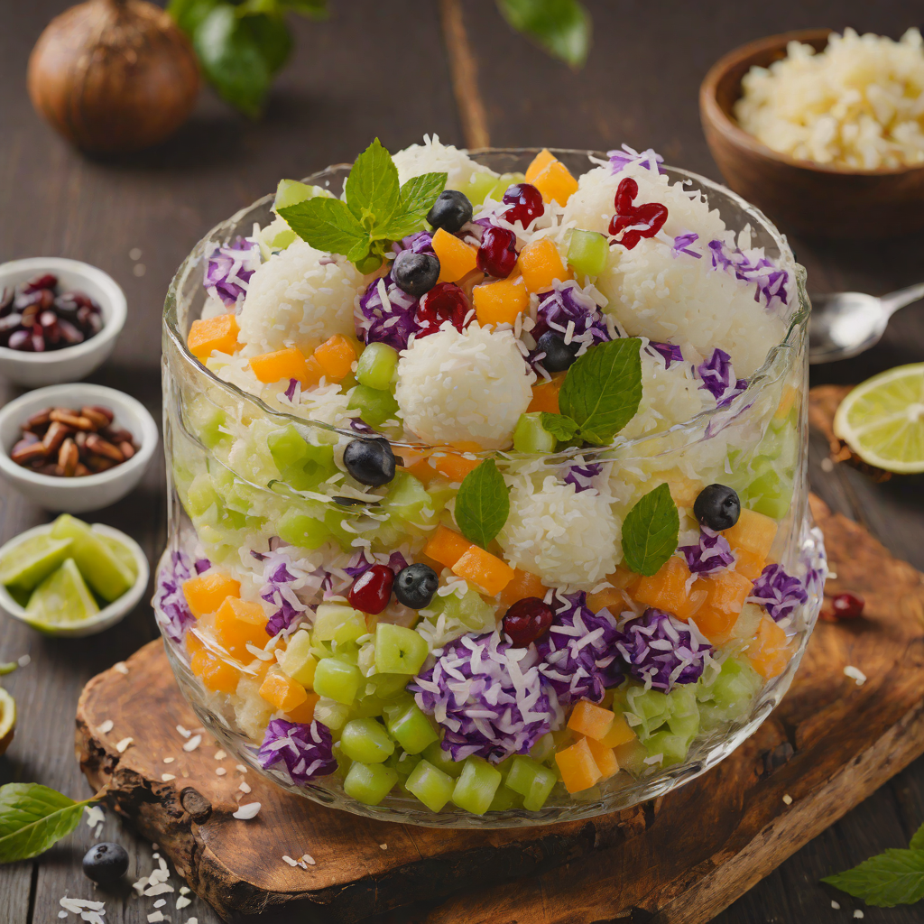 Halo-Halo Inspired Shaved Ice with Sweet Beans and Coconut