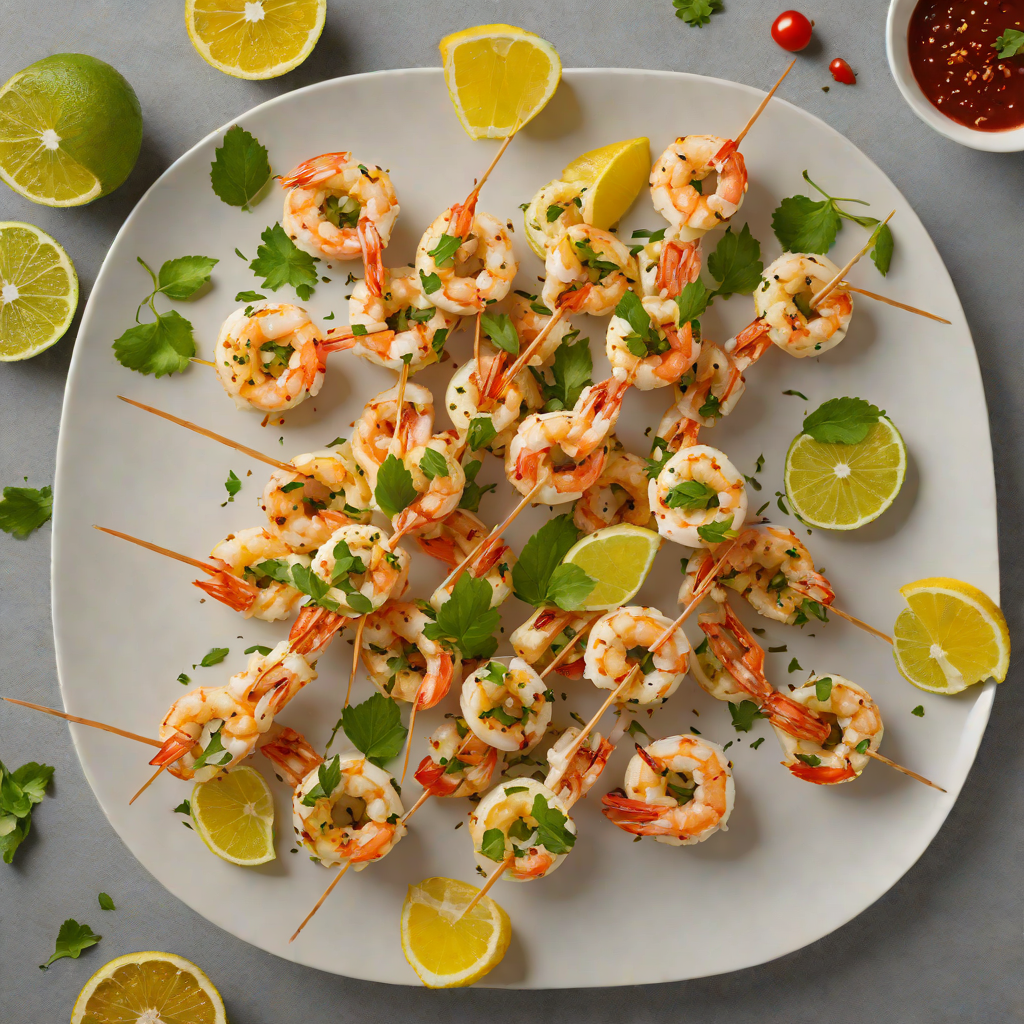 Citrus-Marinated Shrimp Skewers with Garlic and Chili