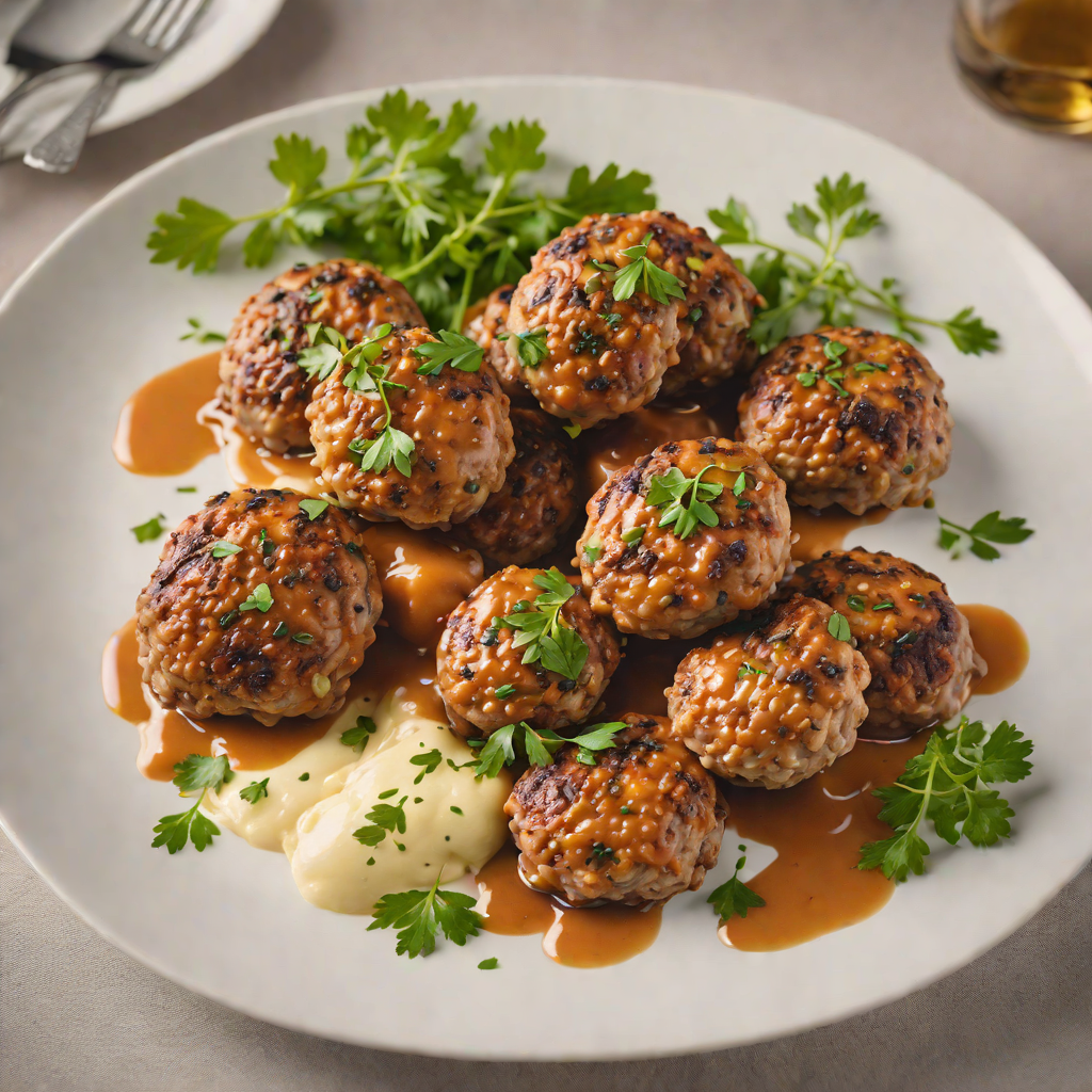 Slow-Cooked Beef Rissoles with Worcestershire and Herbs