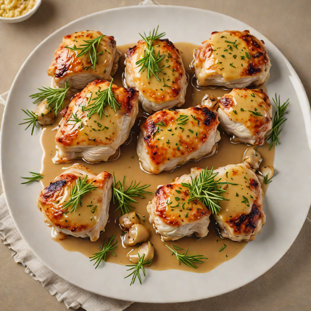 Pan-Seared Chicken Thighs with Garlic and Rosemary Sauce