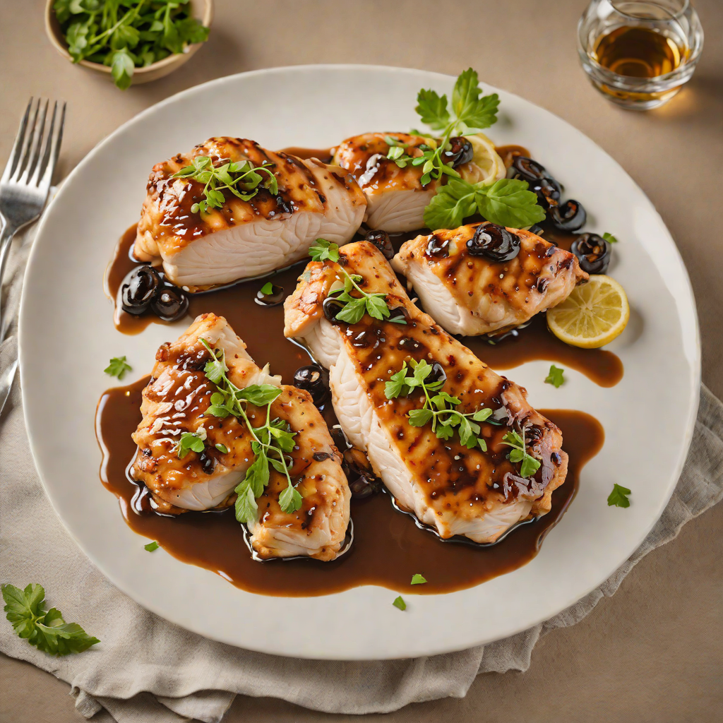 Pan-Seared Chicken with Balsamic and Roasted Garlic Sauce