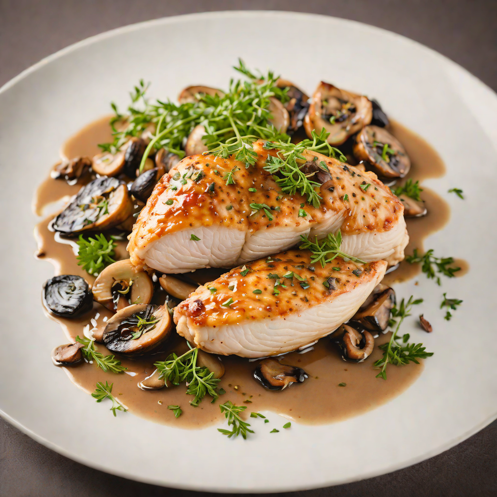 Pan-Seared Chicken with Mushroom and Thyme Jus