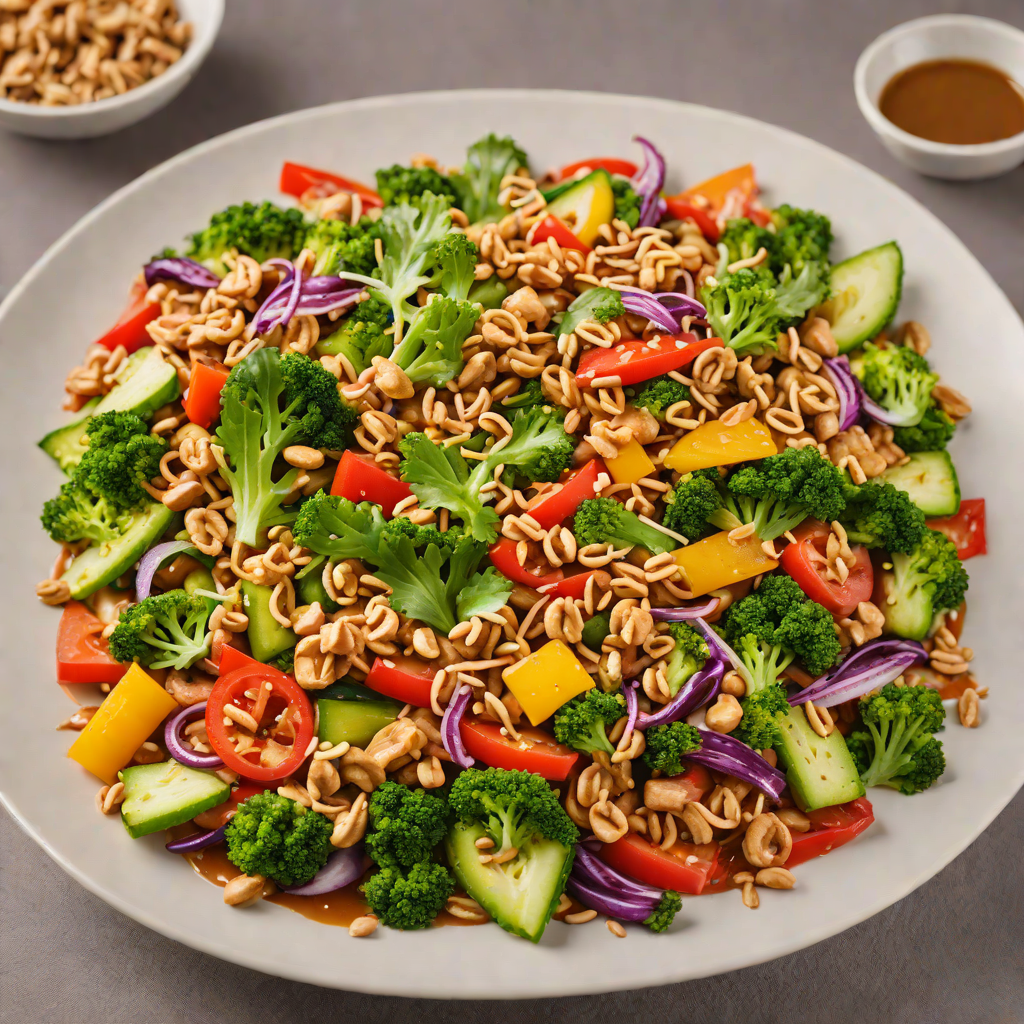 Vegetable Stir-Fry with Sweet and Spicy Peanut Sauce