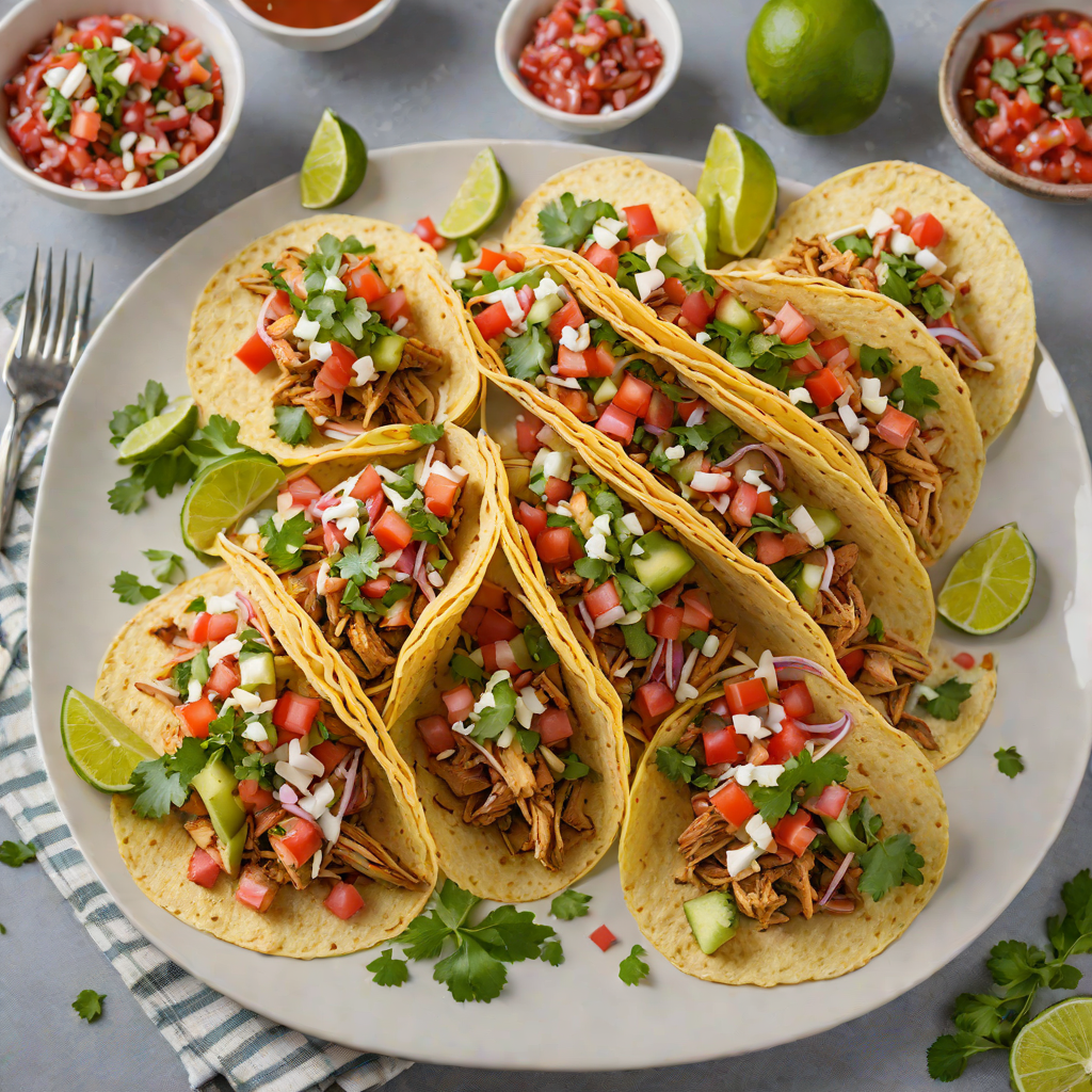 Classic Mexican Street-Style Chicken Tacos with Fresh Pico de Gallo